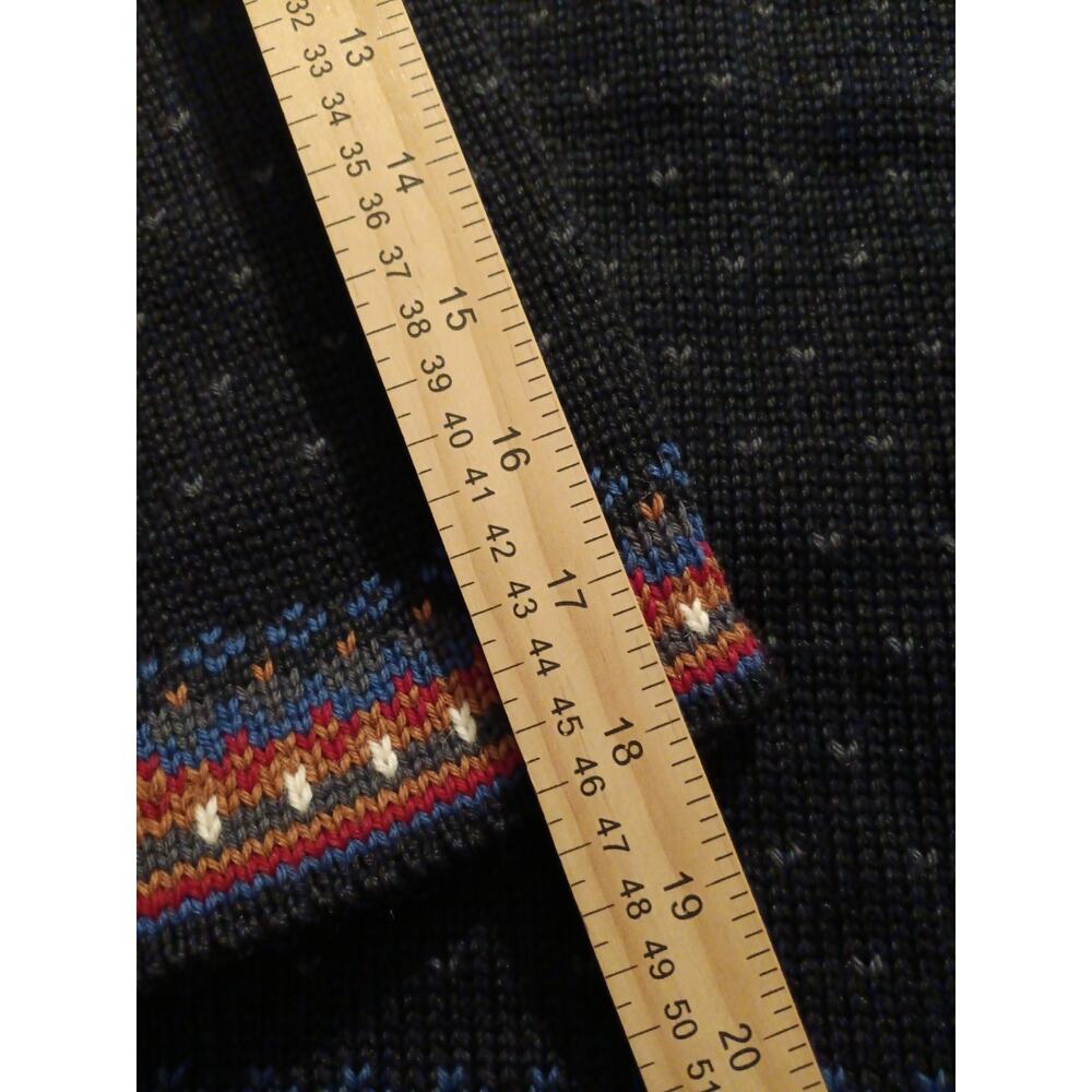 VTG Dale of Norway Norge 2000 Wool Quarter Zip Sweater Men's L Fair Isle Nordic - Picture 9 of 12